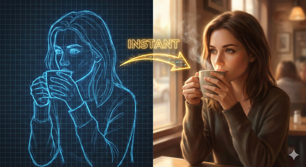 flux-klein-ia-tempo-real-exemplo-1024x559 Esqueça as Assinaturas Caras: O Guia Definitivo das Melhores IAs Geradoras de Imagens Gratuitas (2026)